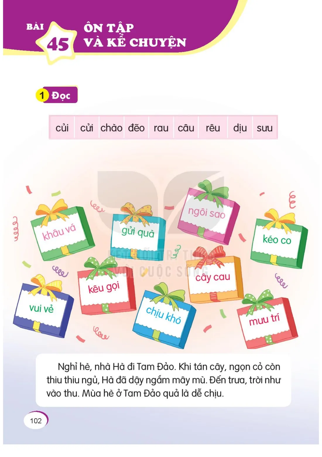 Trang 102 — Bài 45. Ôn tập và kể chuyện