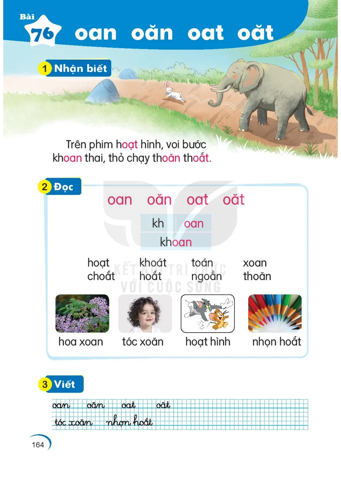 Trang 164 — Bài 76. oan oăn oat oăt